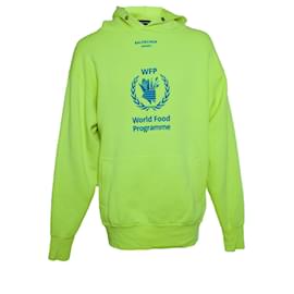 Balenciaga-Balenciaga, Food programme neon hoodie in yellow-Yellow