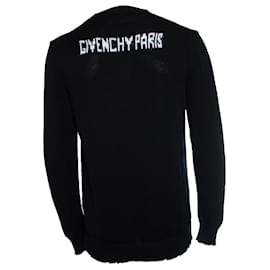 Givenchy-Givenchy, Logo cotton knit sweater-Black