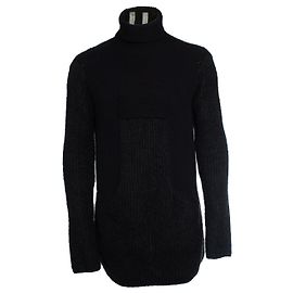 Rick Owens, Gethsemane FW21 combo knitted turtleneck Black