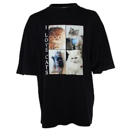 Balenciaga-Balenciaga, I love cats tshirt in black-Black