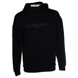 Givenchy, schwarzer Hoodie mit Hologramm-Logo Schwarz