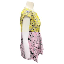 Jil Sander-Jil Sander Yellow / Blue Printed Cotton Top-Yellow
