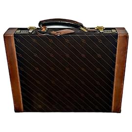 Gucci-Authentic Vintage Gucci Rare Striped GG Shooting Star Attaché Case-Brown
