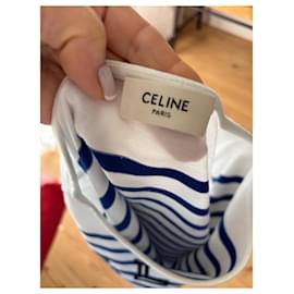 Céline-Celine Striped Shirt-Blue
