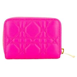 Dior-Dior Leather Women's Coin Case Pink-Pink