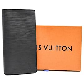 Louis Vuitton-Portefeuille long en cuir Epi Louis Vuitton-Noir