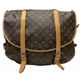 Louis Vuitton-Sac à épaule Saumur Monogram Louis Vuitton-Marron