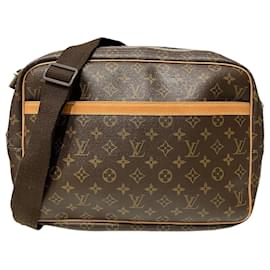 Louis Vuitton-Sac à épaule Reporter GM Monogram Louis Vuitton-Marron