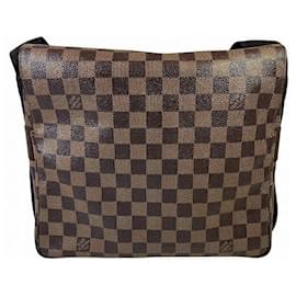 Louis Vuitton-Sac à épaule Naviglio Damier Louis Vuitton-Marron