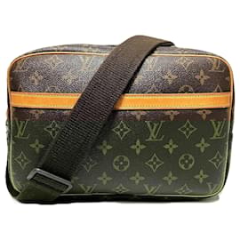 Louis Vuitton-Sac à épaule Reporter PM Monogram Louis Vuitton-Marron