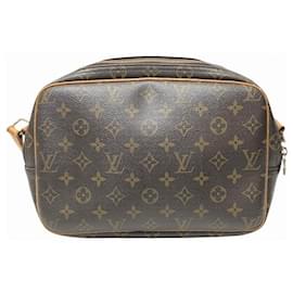 Louis Vuitton-Sac à épaule Reporter PM Monogram Louis Vuitton-Marron