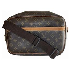 Louis Vuitton-Sac à épaule Reporter PM Monogram Louis Vuitton-Marron