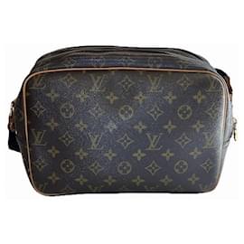 Louis Vuitton-Sac à épaule Reporter PM Monogram Louis Vuitton-Marron