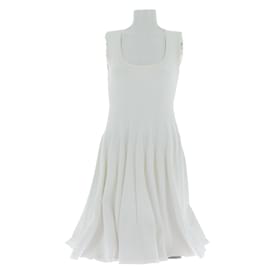 Alaïa-Robe blanche patineuse-White