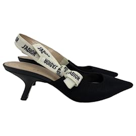 Dior-Dior J'Adior Slingback Pumps in Black Polyester-Black