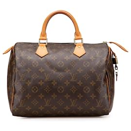 Louis Vuitton-Louis Vuitton Brown Monogram Speedy 30-Brown