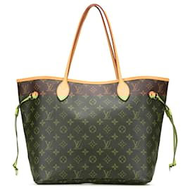 Louis Vuitton-Louis Vuitton Brown Monogram Neverfull MM-Brown