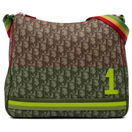 Dior-Dior Brown Diorissimo Trotter Coated Canvas Rasta Crossbody-Brown