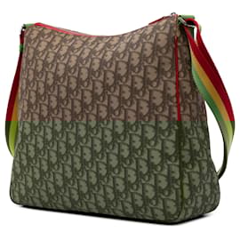 Dior-Dior Brown Diorissimo Trotter Coated Canvas Rasta Crossbody-Brown