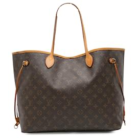 Louis Vuitton-Louis Vuitton Brown Monogram Neverfull GM-Brown