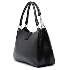 Dior-Dior Black Coated Canvas Crystal Hardcore Handbag-Black