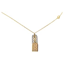 Louis Vuitton-Louis Vuitton Gold Gold Plated Nanogram Pendant Necklace-Golden