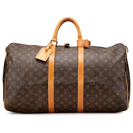 Louis Vuitton-Louis Vuitton Brown Monogram Keepall 55-Brown