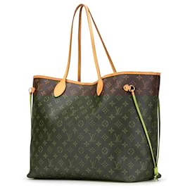 Louis Vuitton-Louis Vuitton Brown Monogram Neverfull GM-Brown