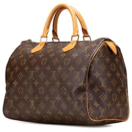 Louis Vuitton-Louis Vuitton Brown Monogram Speedy 30-Brown