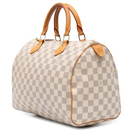 Louis Vuitton-Louis Vuitton White Damier Azur Speedy 30-White
