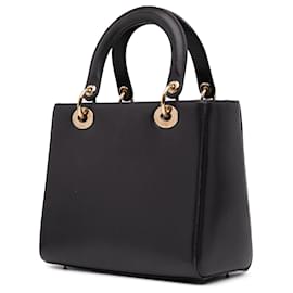 Dior-Dior Black Medium Calfskin Pockets Lady Dior-Black