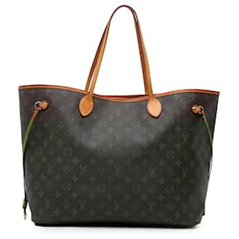 Louis Vuitton-Louis Vuitton Brown Monogram Neverfull MM-Brown