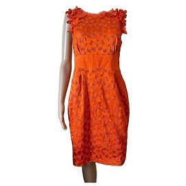 Vestito in seta arancione Roberto Cavalli Arancione