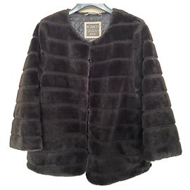 Black ecocastoro jacket by Romeo Gigli, size M. Black