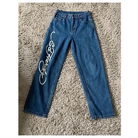 Autre Marque Jeans de denim vintage con calavera Ed Hardy Azul