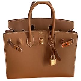Hermès-Birkin 25 sellier gold-Light brown