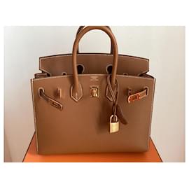 Hermès-Birkin 25 sellier gold-Light brown