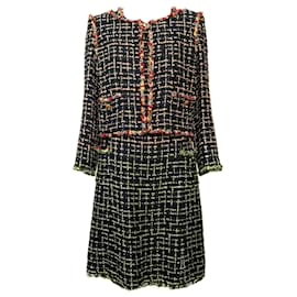 Chanel-16K$ New Paris Saint-Tropez Ribbon Tweed Ensemble-Black