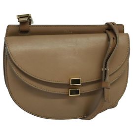 Chloé Sac à épaule en cuir beige doré Chloe Georgia Auth BA1917 Beige Doré