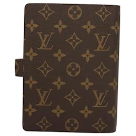 Louis Vuitton-LOUIS VUITTON Monogram Agenda MM Day Planner Cover R20105 LV Auth BA1772-Monogram