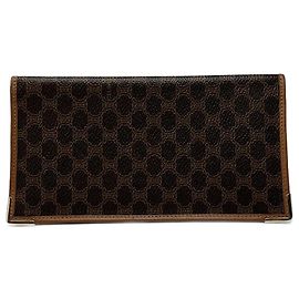 Céline Vintage Celine Leather Monogram ID holder card holder brown Brown