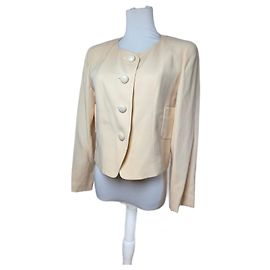 Giacca in seta vintage Balenciaga beige M Beige
