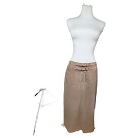 Céline Jupe en daim vintage Celine Paris 40 marron Marron