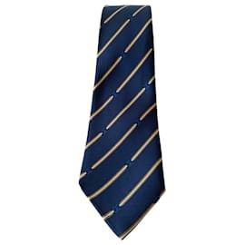 Gucci-Corbata de Seda Vintage-Blue