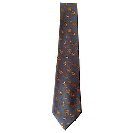 Hermès Cravatta di seta Grigio