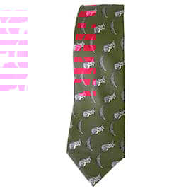 Hermès-Corbata de Seda-Grey