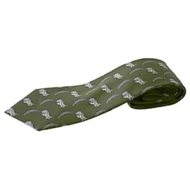 Hermès-Corbata de Seda-Grey