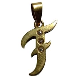 Autre Marque-Colgante Inicial "F" Oro 18K-Other