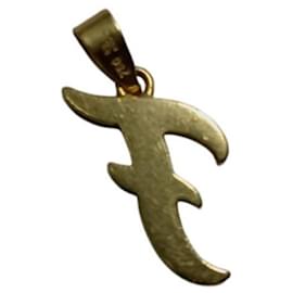 Autre Marque-Colgante Inicial "F" Oro 18K-Other