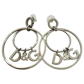 Iconic double circle earrings DOLCE & GABBANA silver steel Silvery